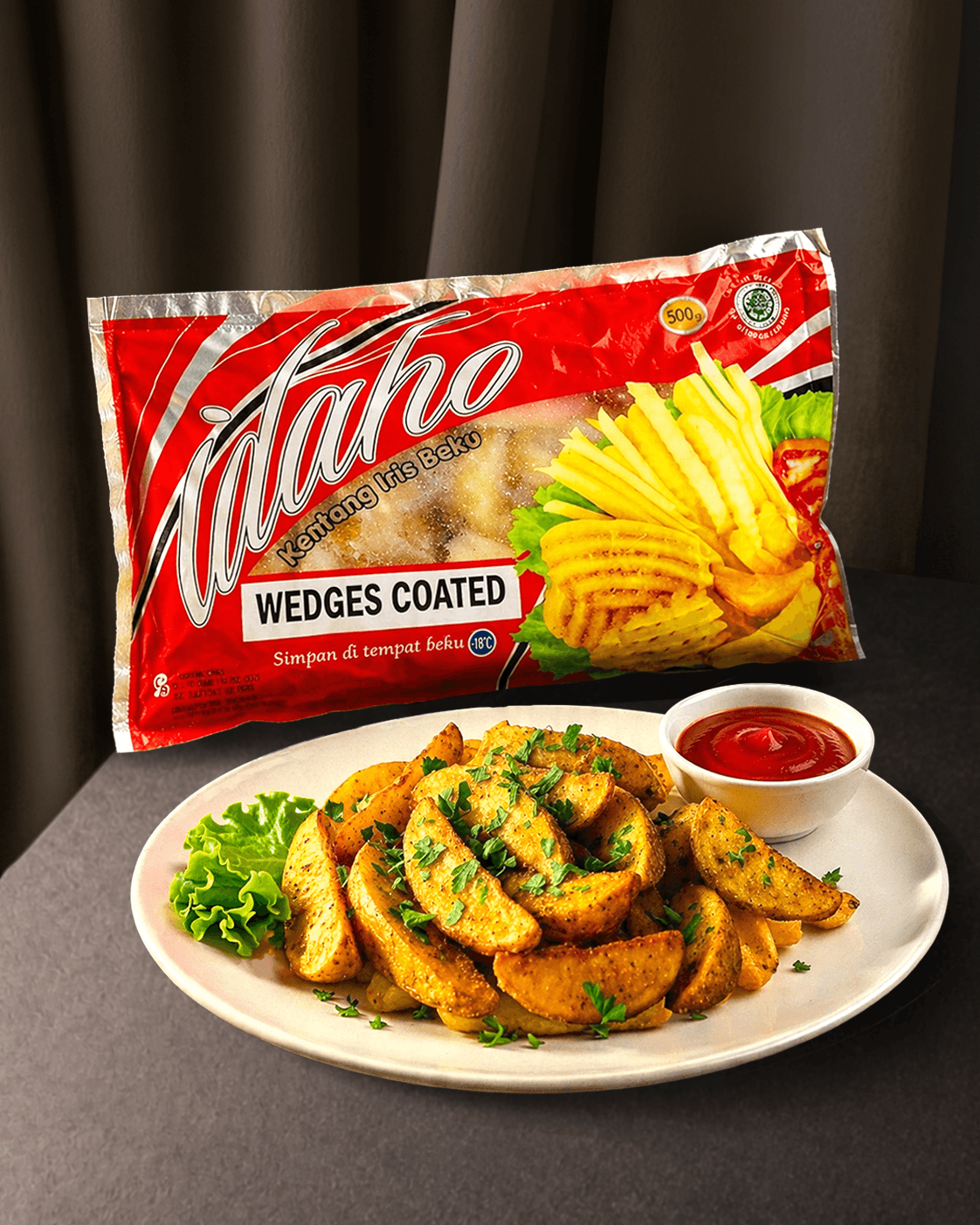 IDAHO Coated Wedges 500 Gr